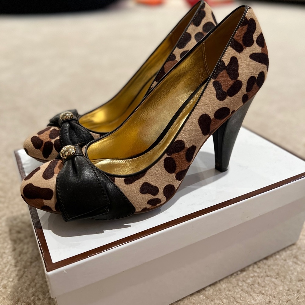 Coach Authentic Print Animal Heels
